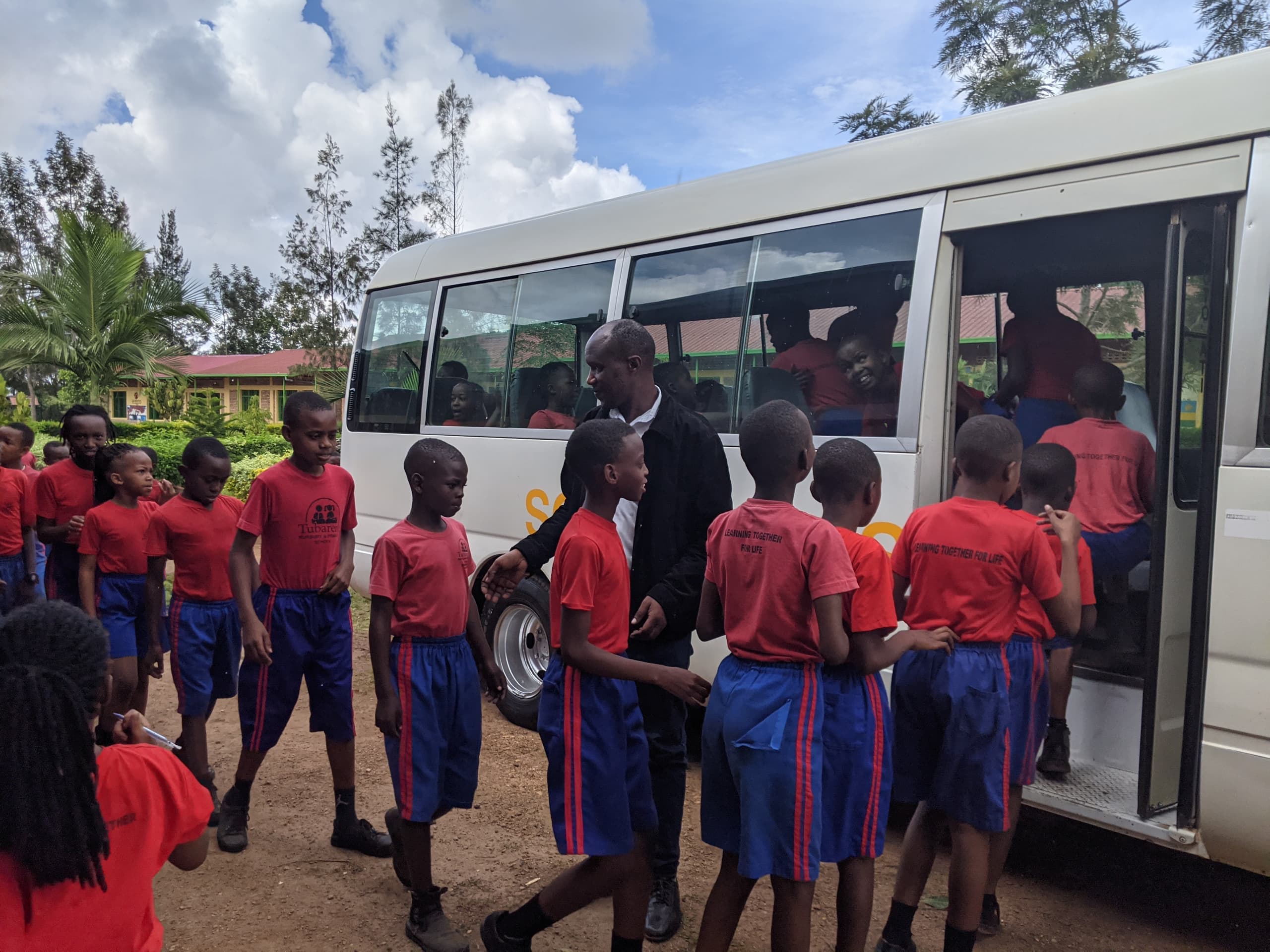 School bus transporting pupils to and from school