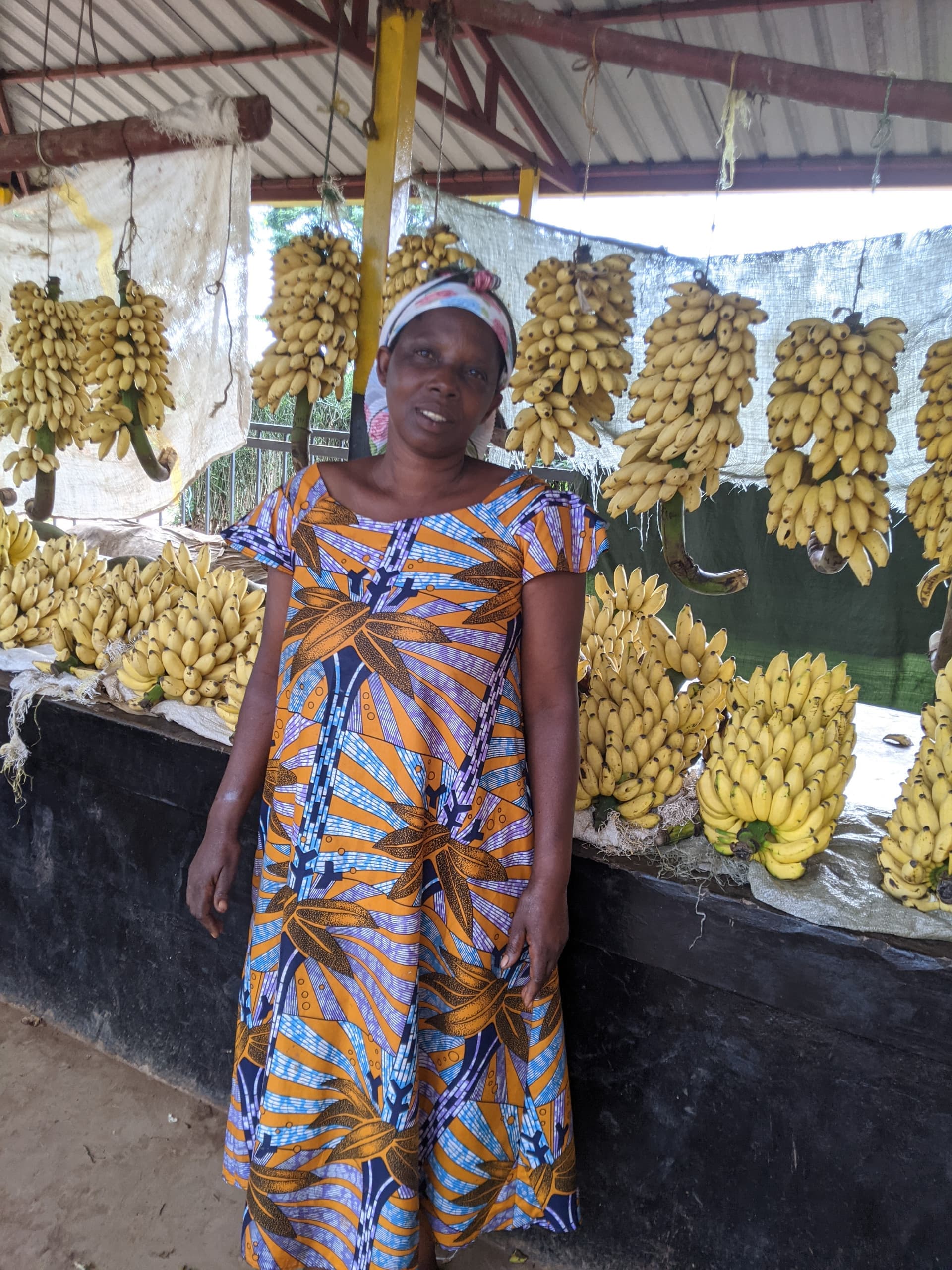 Woman selling agricultural products